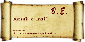 Buczák Ené névjegykártya